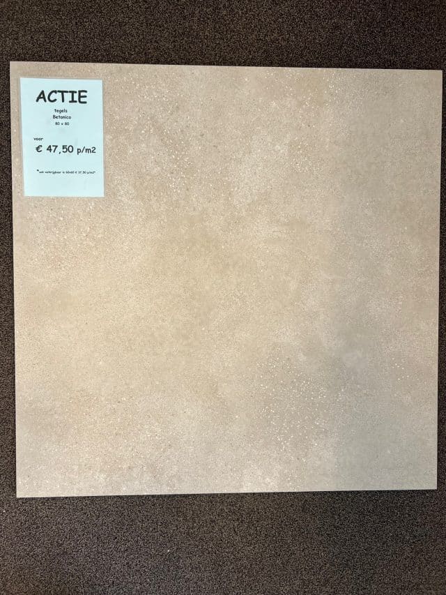 80x80cm Tegel Betonico Zand